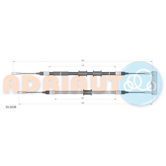 Tirette à câble, frein de stationnement ADRIAUTO OEM 90334462