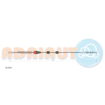 Tirette à câble, frein de stationnement arrière gauche ADRIAUTO [33.0247]