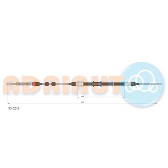 Tirette à câble, frein de stationnement arrière droit ADRIAUTO OEM 522596