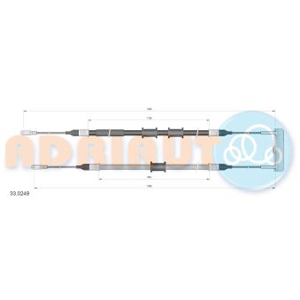 Tirette à câble, frein de stationnement ADRIAUTO [33.0249]
