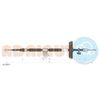 Tirette à câble, frein de stationnement arrière gauche ADRIAUTO 33.0253.1 pour OPEL ASTRA 1.6 CDTi - 110cv