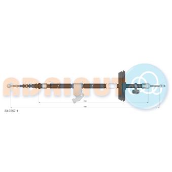 Tirette à câble, frein de stationnement arrière droit ADRIAUTO 33.0257.1 pour OPEL ZAFIRA 1.8 - 140cv