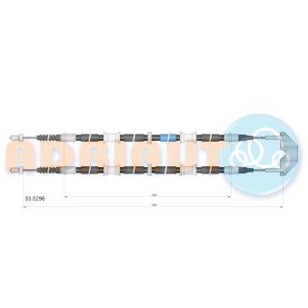 Tirette à câble, frein de stationnement ADRIAUTO [33.0296]