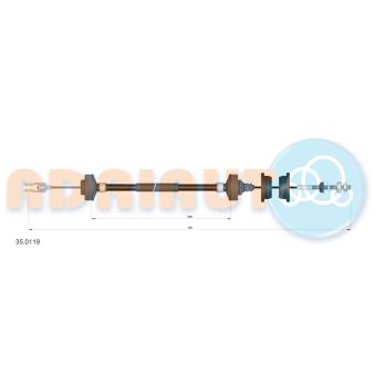 Tirette à câble, commande d'embrayage ADRIAUTO [35.0119]
