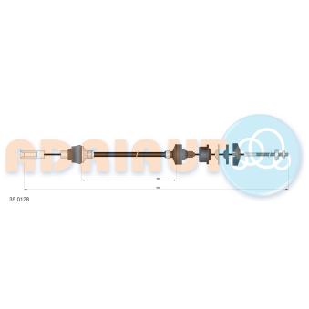 Tirette à câble, commande d'embrayage ADRIAUTO [35.0128]