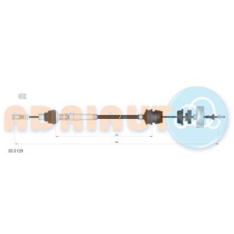 Tirette à câble, commande d'embrayage ADRIAUTO OEM 2150L5 Tirette à câble, commande d'embrayage ADRIAUTO OEM 2150L5