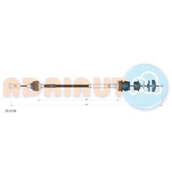 Tirette à câble, commande d'embrayage ADRIAUTO 35.0138 pour CHEVROLET BLAZER 1.8 16V - 110cv