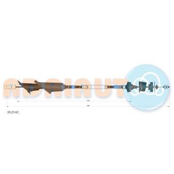Tirette à câble, commande d'embrayage ADRIAUTO OEM 2150Q6
