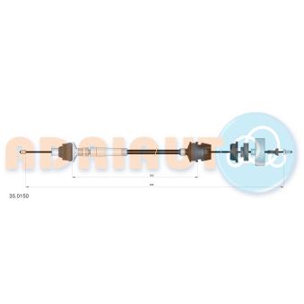 Tirette à câble, commande d'embrayage ADRIAUTO [35.0150]