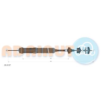 Tirette à câble, commande d'embrayage ADRIAUTO OEM 2150Y7 Tirette à câble, commande d'embrayage ADRIAUTO OEM 2150Y7