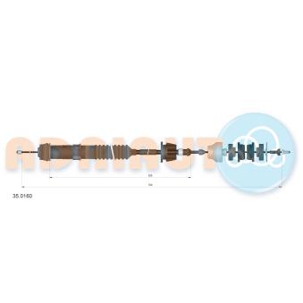 Tirette à câble, commande d'embrayage ADRIAUTO [35.0160]