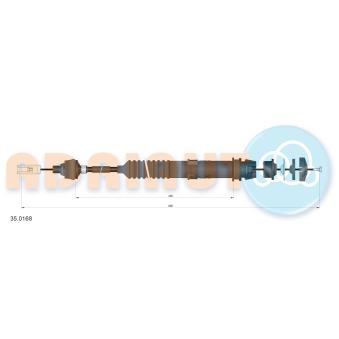Tirette à câble, commande d'embrayage ADRIAUTO 35.0168 pour CHEVROLET BLAZER 1.8 16V - 110cv