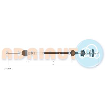 Tirette à câble, commande d'embrayage ADRIAUTO [35.0179]