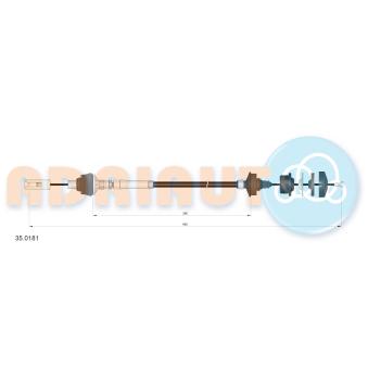 Tirette à câble, commande d'embrayage ADRIAUTO OEM 2150H1 Tirette à câble, commande d'embrayage ADRIAUTO OEM 2150H1