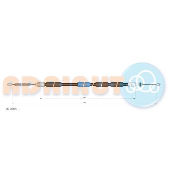 Tirette à câble, frein de stationnement arrière gauche ADRIAUTO [35.0205]