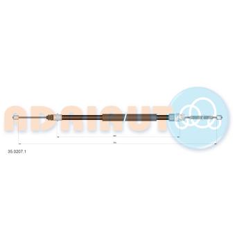 Tirette à câble, frein de stationnement arrière droit ADRIAUTO 35.0207.1 pour MITSUBISHI PAJERO 1.8 Bifuel - 110cv