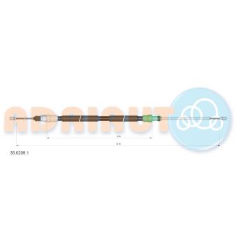 Tirette à câble, frein de stationnement ADRIAUTO [35.0209.1]