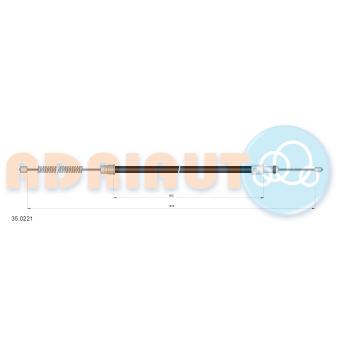 Tirette à câble, frein de stationnement ADRIAUTO 35.0221 pour PEUGEOT 504 2.7 - 144cv Tirette à câble, frein de stationnement ADRIAUTO 35.0221 pour PEUGEOT 504 2.7 - 144cv