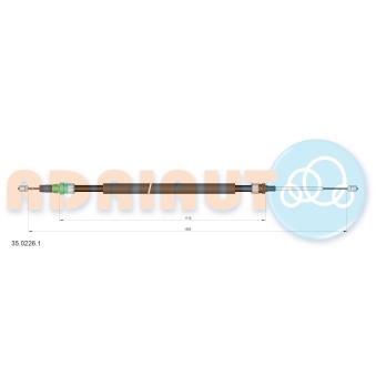 Tirette à câble, frein de stationnement ADRIAUTO [35.0226.1]