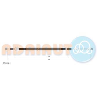 Tirette à câble, frein de stationnement ADRIAUTO 35.0228.1 pour CITROEN C4 1.6 BlueHDi 100 - 99cv