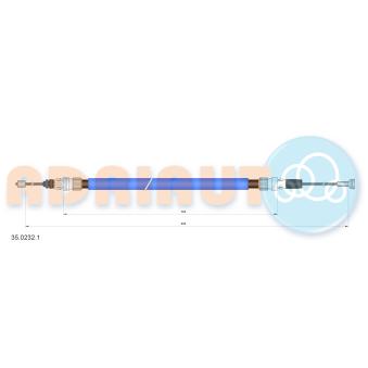 Tirette à câble, frein de stationnement arrière gauche ADRIAUTO 35.0232.1 pour PEUGEOT 5008 1.2 - 131cv