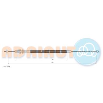 Tirette à câble, frein de stationnement ADRIAUTO 35.0234
