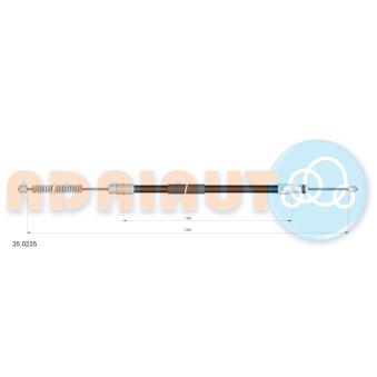 Tirette à câble, frein de stationnement arrière gauche ADRIAUTO [35.0235]