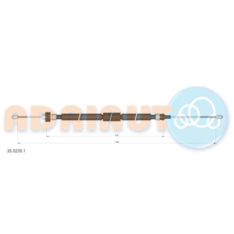 Tirette à câble, frein de stationnement ADRIAUTO 35.0235.1