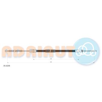 Tirette à câble, frein de stationnement arrière droit ADRIAUTO [35.0236]