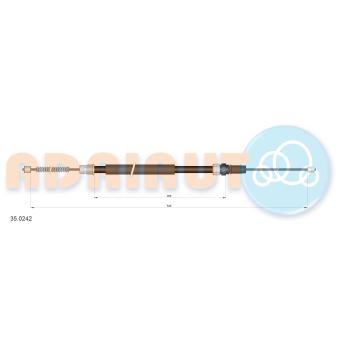 Tirette à câble, frein de stationnement arrière droit ADRIAUTO [35.0242]