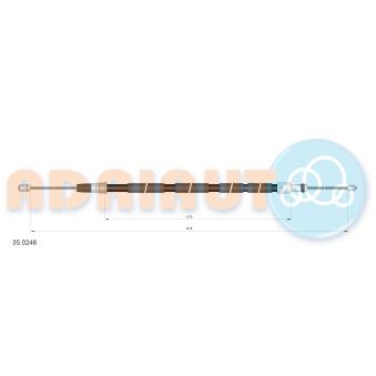 Tirette à câble, frein de stationnement arrière gauche ADRIAUTO [35.0246]