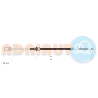Tirette à câble, frein de stationnement arrière gauche ADRIAUTO 35.0251