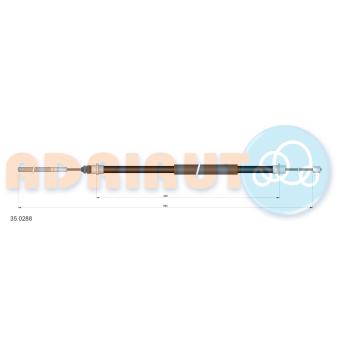 Tirette à câble, frein de stationnement arrière gauche ADRIAUTO 35.0288 pour FIAT STILO 1.8 16V - 110cv