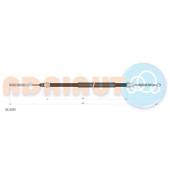 Tirette à câble, frein de stationnement arrière gauche ADRIAUTO 35.0291 pour FIAT STILO 1.8 16V - 110cv