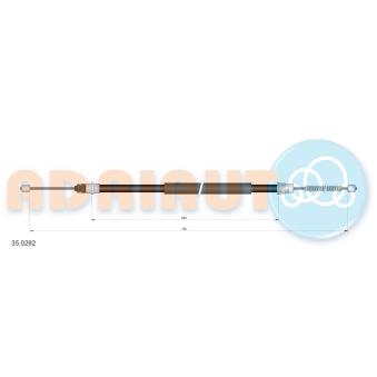 Tirette à câble, frein de stationnement arrière droit ADRIAUTO 35.0292 pour FIAT STILO 1.8 16V - 110cv