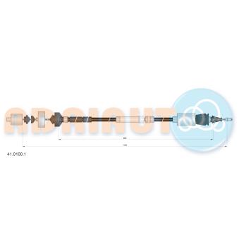 Tirette à câble, commande d'embrayage ADRIAUTO OEM 7700432383