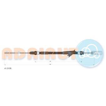 Tirette à câble, commande d'embrayage ADRIAUTO 41.0108