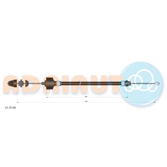 Tirette à câble, commande d'embrayage ADRIAUTO 41.0109 pour FORD SIERRA 1.7 - 80cv