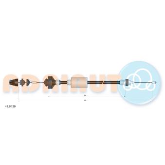 Tirette à câble, commande d'embrayage ADRIAUTO OEM 7700809961