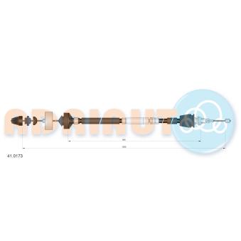 Tirette à câble, commande d'embrayage ADRIAUTO OEM 7700840014