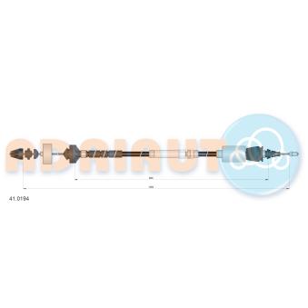 Tirette à câble, commande d'embrayage ADRIAUTO OEM 7700413206 Tirette à câble, commande d'embrayage ADRIAUTO OEM 7700413206