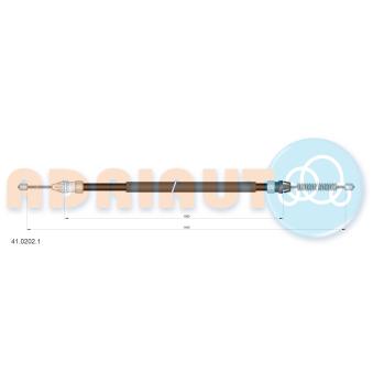 Tirette à câble, frein de stationnement ADRIAUTO 41.0202.1 pour RENAULT MEGANE 1.6 i - 75cv