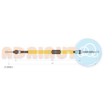 Tirette à câble, frein de stationnement arrière droit ADRIAUTO 41.0209.2 pour FIAT 124 1.2 - 103cv