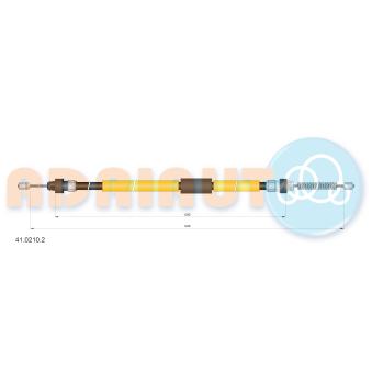 Tirette à câble, frein de stationnement arrière gauche ADRIAUTO 41.0210.2 pour FIAT 124 1.2 - 103cv