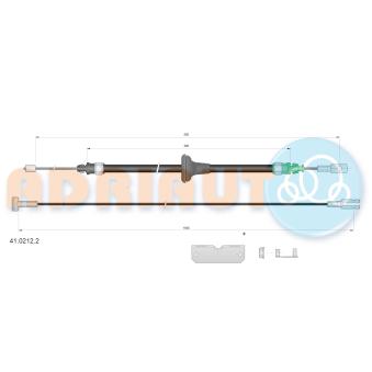 Tirette à câble, frein de stationnement ADRIAUTO OEM 1605112