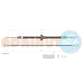 Tirette à câble, frein de stationnement ADRIAUTO OEM 1605111