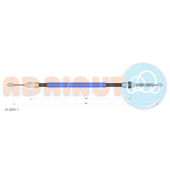 Tirette à câble, frein de stationnement arrière droit ADRIAUTO [41.0231.1]