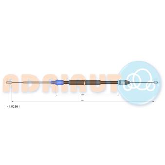 Tirette à câble, frein de stationnement ADRIAUTO 41.0236.1 pour MG MG 1.9 DCI - 110cv