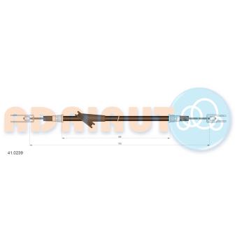 Tirette à câble, frein de stationnement ADRIAUTO OEM 7700689738