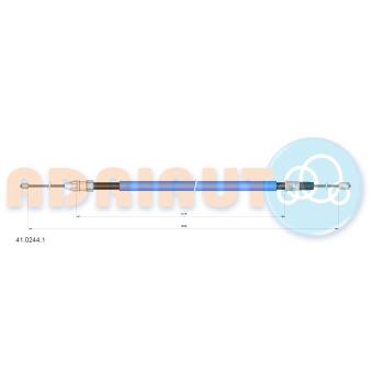 Tirette à câble, frein de stationnement arrière droit ADRIAUTO 41.0244.1 pour SKODA OCTAVIA 1.6 - 102cv